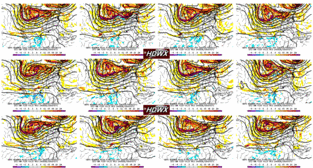 500-mb heights and vorticity: GEFS postage stamp