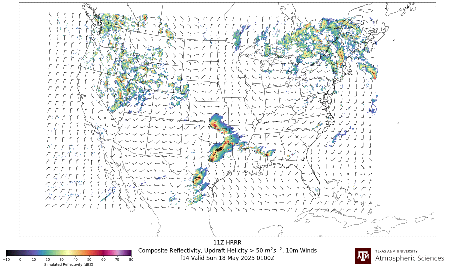 HRRR Simulated Composite Reflectivity