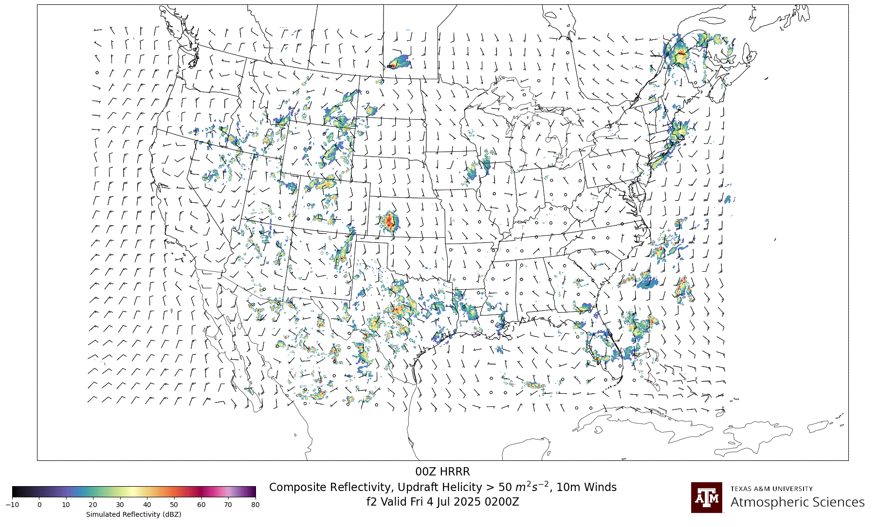HRRR Simulated Composite Reflectivity