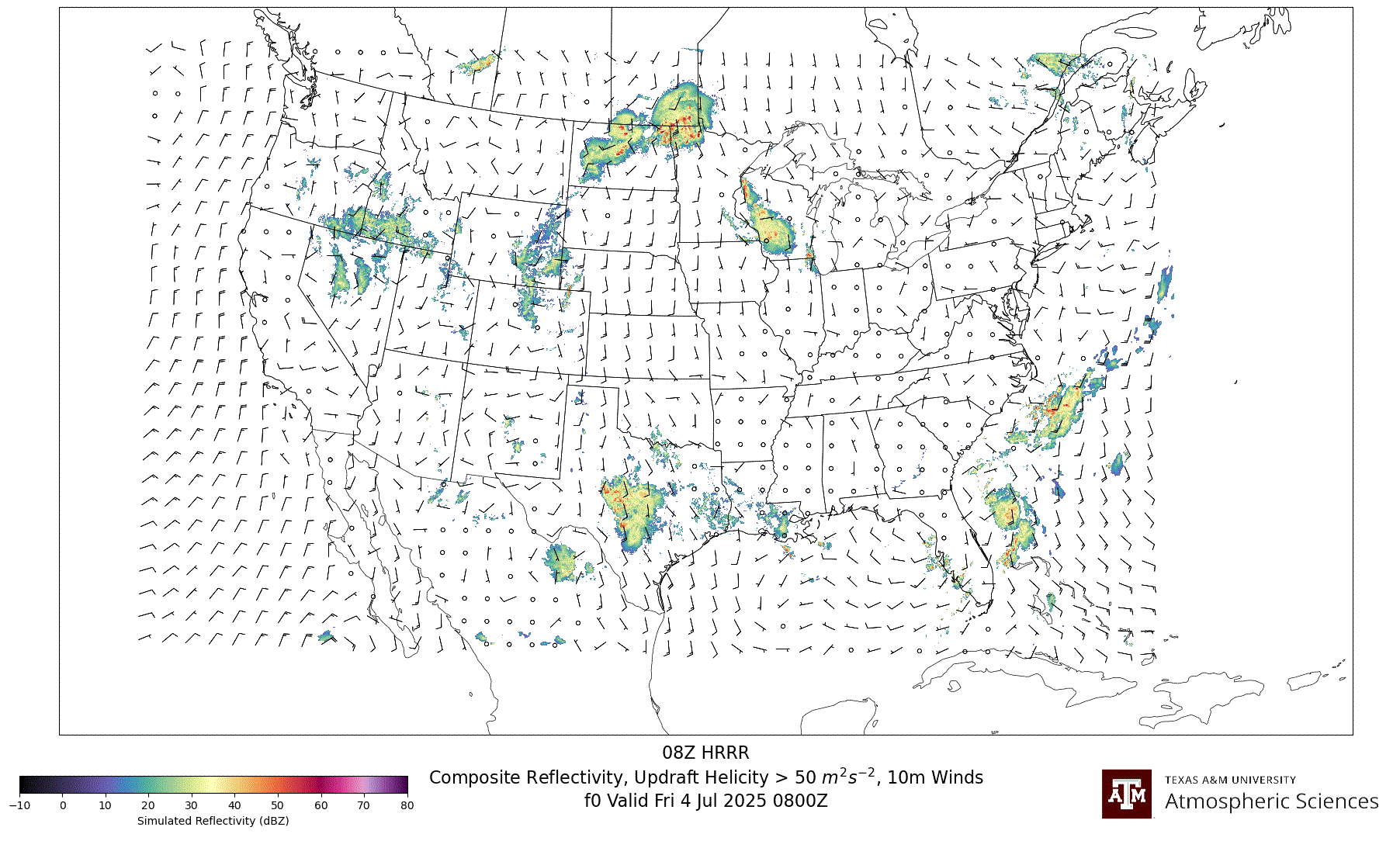 HRRR Simulated Composite Reflectivity