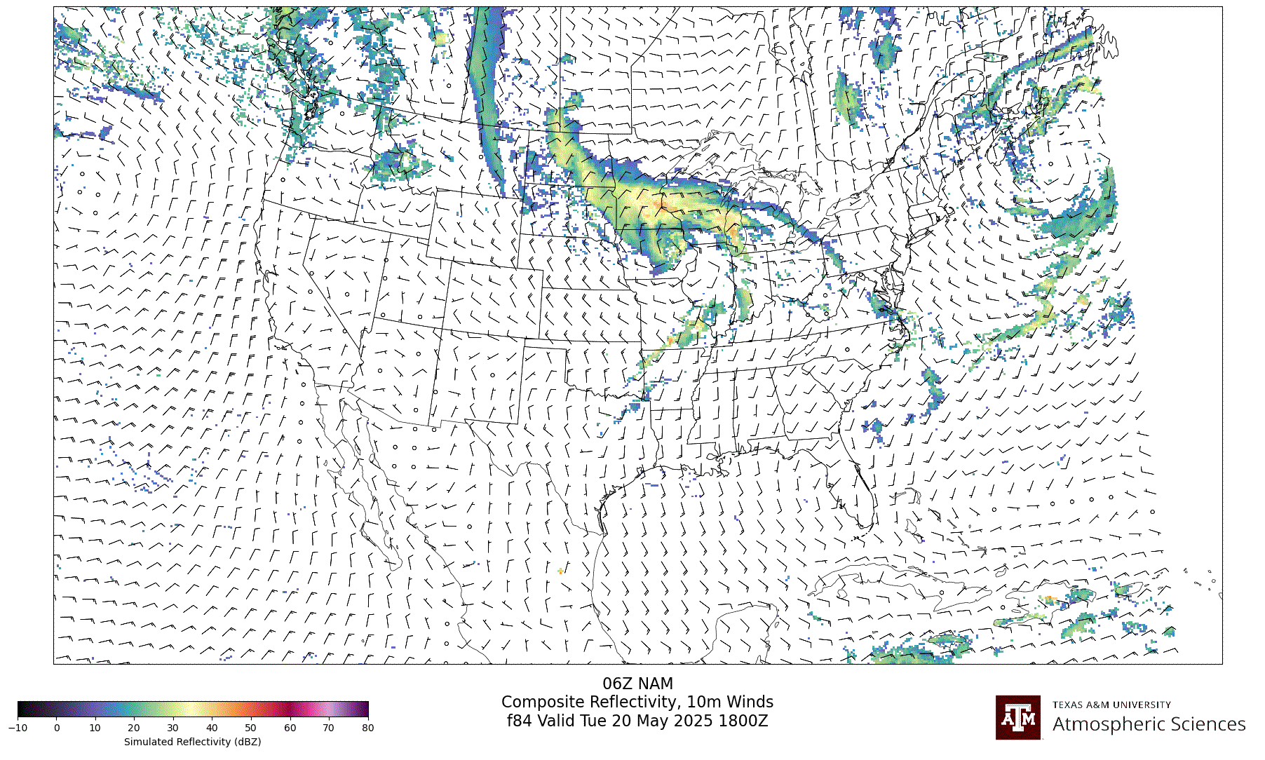 NAM Simulated Composite Reflectivity