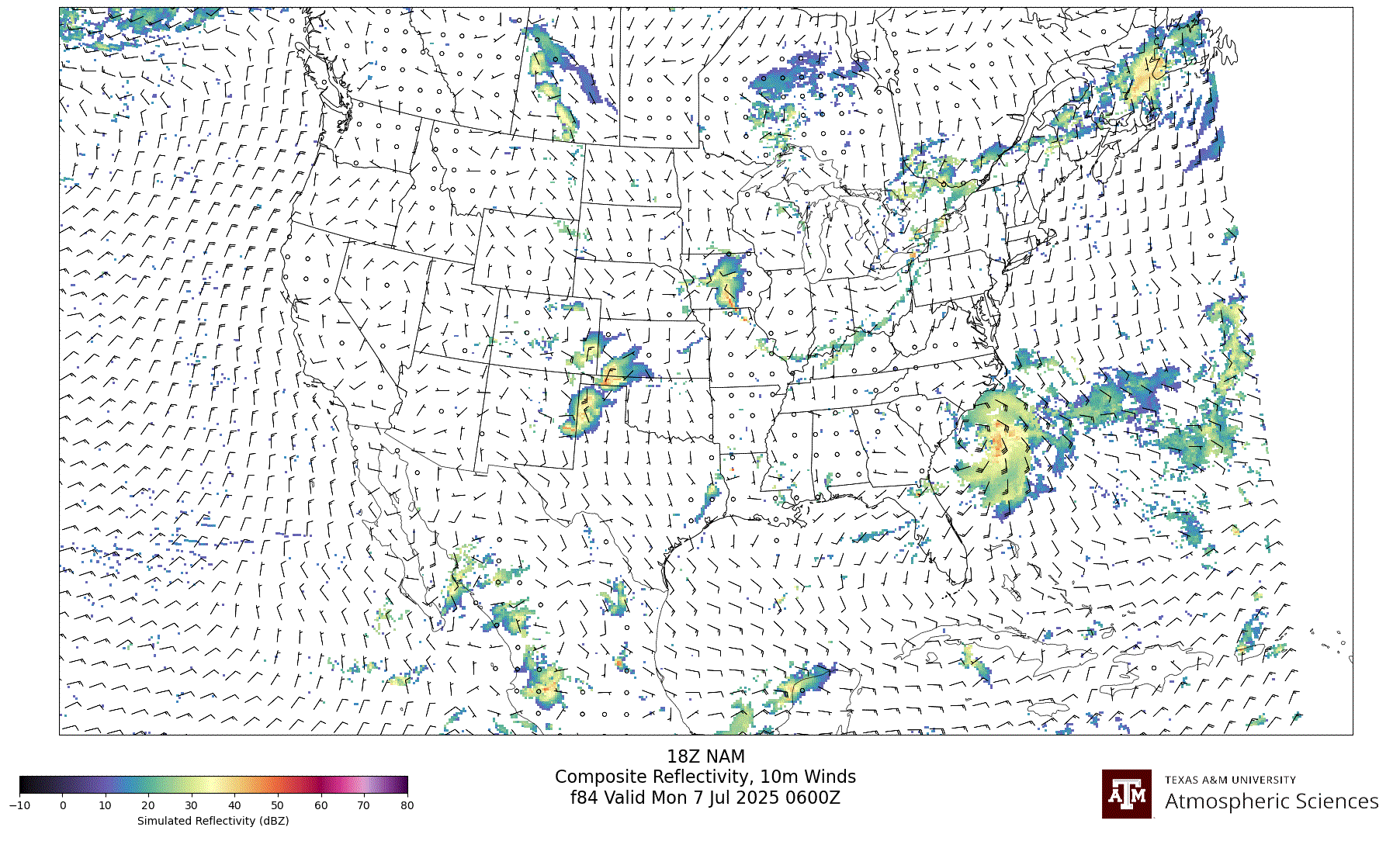 NAM Simulated Composite Reflectivity