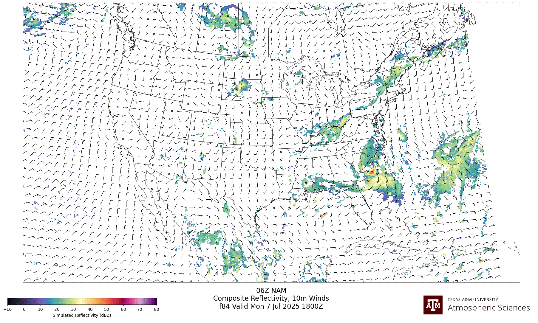 NAM Simulated Composite Reflectivity