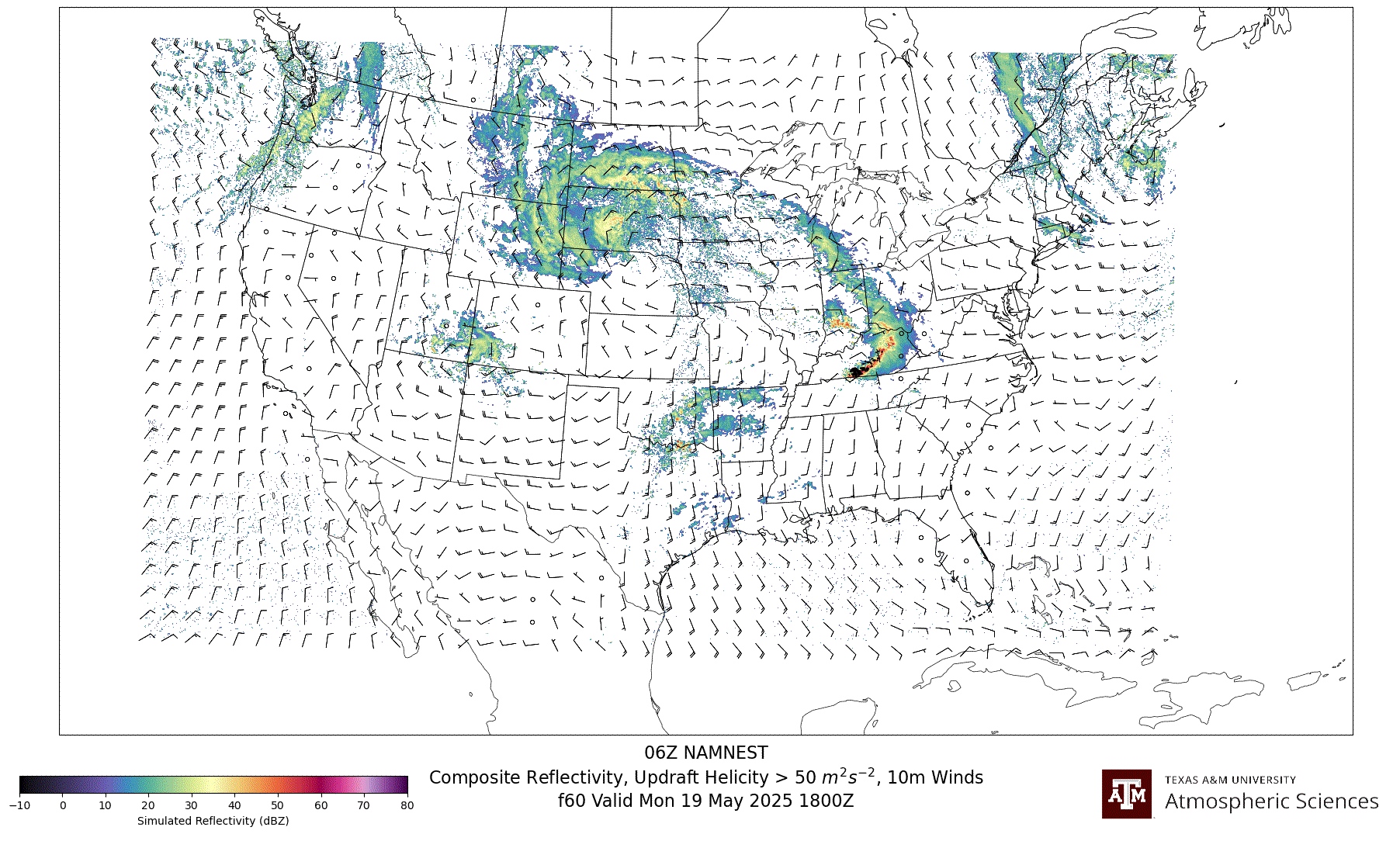 NAM NEST Simulated Composite Reflectivity