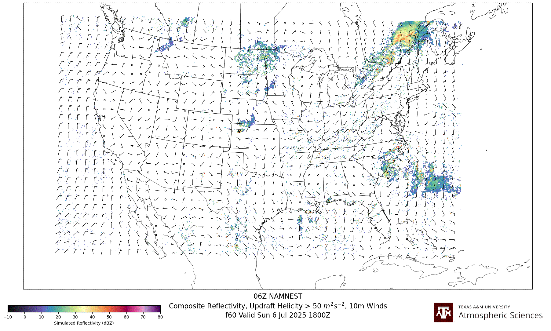 NAM NEST Simulated Composite Reflectivity